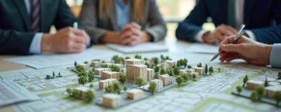 Modell einer Wohnhausanlage