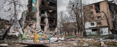 zerstörtes Haus in Borodianka