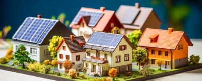 Modellhäuser mit PV-Anlagen
