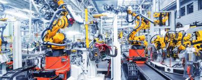 Roboter in einer Fabrik
