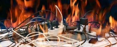 brennende Elektrogeräte