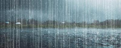 Regen in einer Landschaft