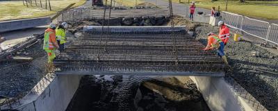 Verlegung einer Brücke