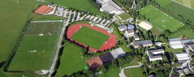 Fußballplatz aus der Vogelperspektive