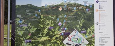 Landkarte von einem Rad-Trail