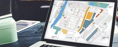 Infrastrukturplan auf Laptop