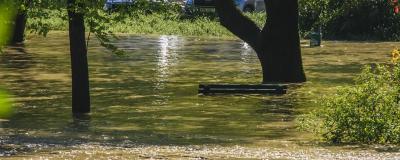 Sitzbank unter Wasser