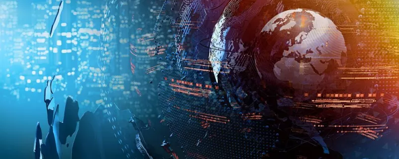Virtuelle Computerdarstellung der Erde
