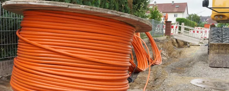 Kabelrolle für Internetausbau