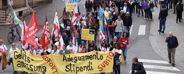 Demonstration in Bozen/Südtirol
