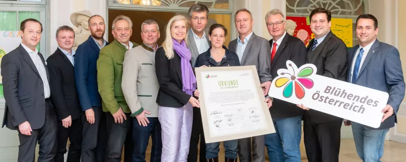 Die Unterzeichner der Charta der Zusammenarbeit für Biodiversitätschutz 