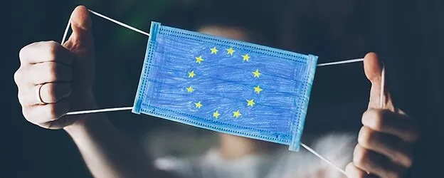 Euro-Flagge Maske