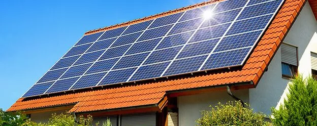 Haus mit Solarzellen
