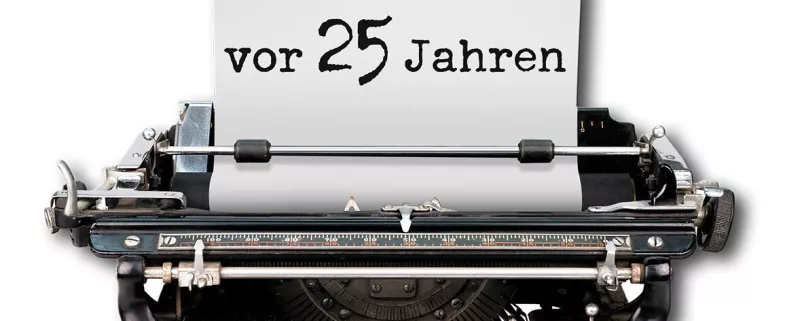 Schreibmaschine schreibt 25 Jahre
