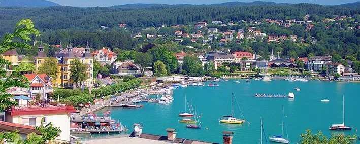 Blick über Velden am Wörthersee