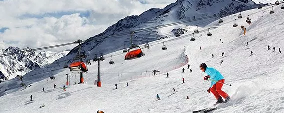 Betrieb auf einer Schipiste