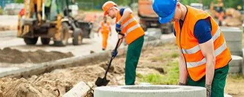 Arbeiter auf einer Baustelle