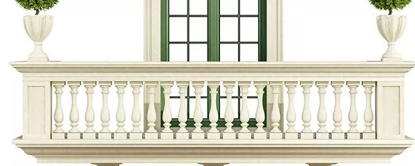 Balkon mit Balustrade