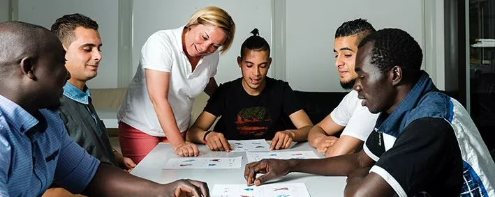 Migranten beim Deutschkurs