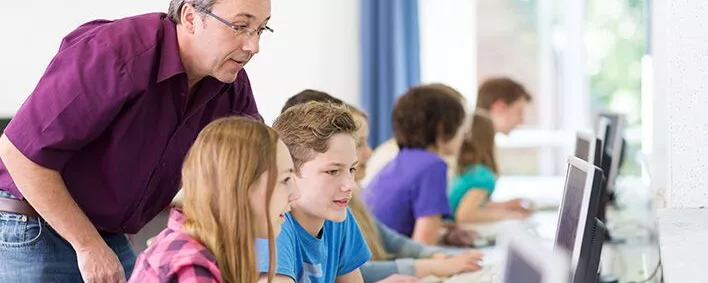 Schüler am Computer