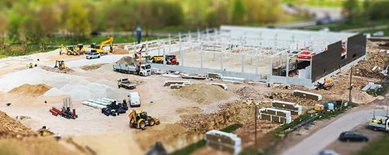 Baustelle eines Supermarktes