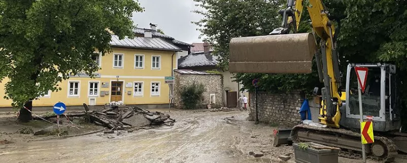Unwetter in Hallein