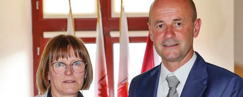 Vizepräsidentin Michela Noletti und Präsident Paride Gianmoena.