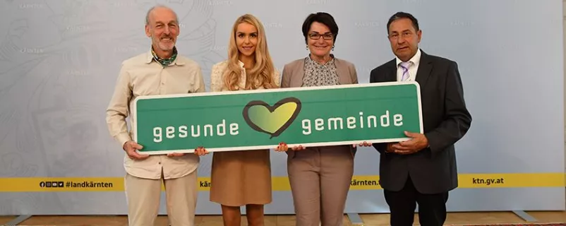 Arbeitskreisleiter Josef Maierhofer, Sarah Pucker (Gesundheitsland), LHStv.in Beate Prettner und der Gurker Bürgermeister Siegfried Wuzella.