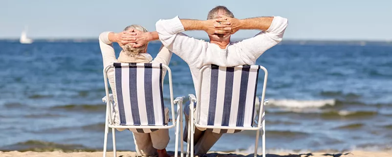 Pensionisten am Strand