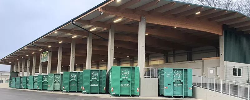 Das Wertstoffsammelzentrum in Pöchlarn.