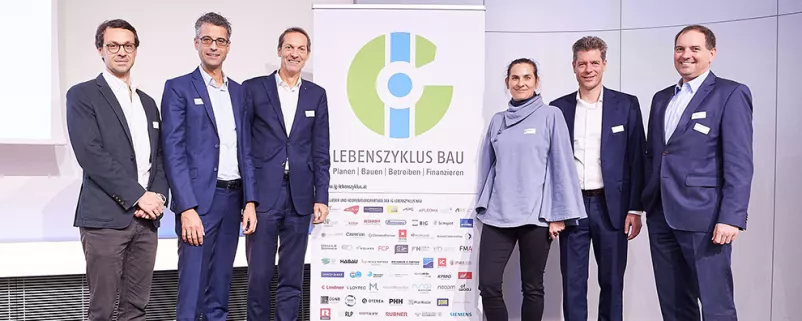 Christoph Müller-Thiede (M.O.O.CON), Dominik Philipp (Dietrich | Untertrifaller), Wolfgang Kradischnig (DELTA), Margot Grim-Schlink (e7), Stefan Rufera (KPMG), Klaus Reisinger (ClimatePartner).
