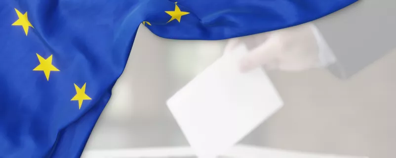 Europafahne als Vorhang