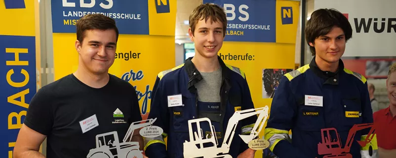 Lukas Gebhart (Lagerhaus Hollabrunn-Horn), Stefan Kicker (Zeppelin Österreich), Lukas Gatterer (Zeppelin Österreich – Power Systems
