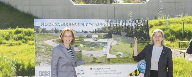 Landesrätin Simone Schmiedtbauer und die Grazer Vizebürgermeisterin Judith Schwentner