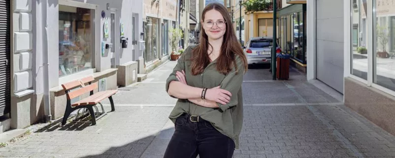 Tanja Stapelbroek in der Ebenseer Marktgasse