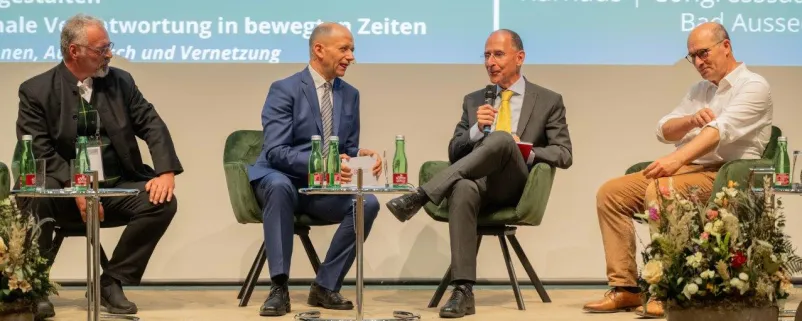 Hans Braun, Thomas Hofer, Peter Filzmayer, Johannes Pressl bei den Kommunalen Sommergesprächen