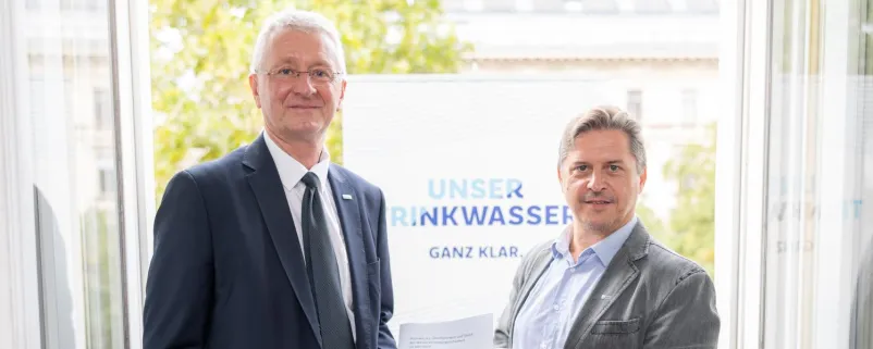ÖVGW-Vizepräsident Mag. Nikolaus Sauer, Sprecher des Wasserfachs und DI Dr. Roman Neunteufel (BOKU Wien, Studienautor)