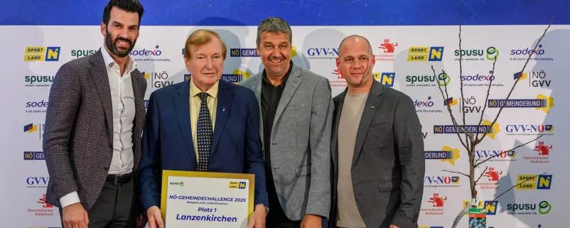 LH-Stellvertreter Udo Landbauer, Manfred Grimm, Gernot Zirngast (spusu), Martin Roscher