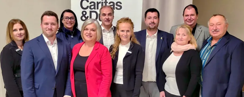 Bei einer Infoveranstaltung in Grafenschachen präsentierte Soziallandesrat Leonhard Schneemann und Caritas-Burgenland-Direktorin Melanie Balaskovics die Aufteilung der neuen Pflegeregionen.