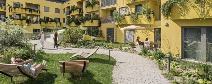 Gemeindebau am ehemaligen Nordbahnhof in Wien