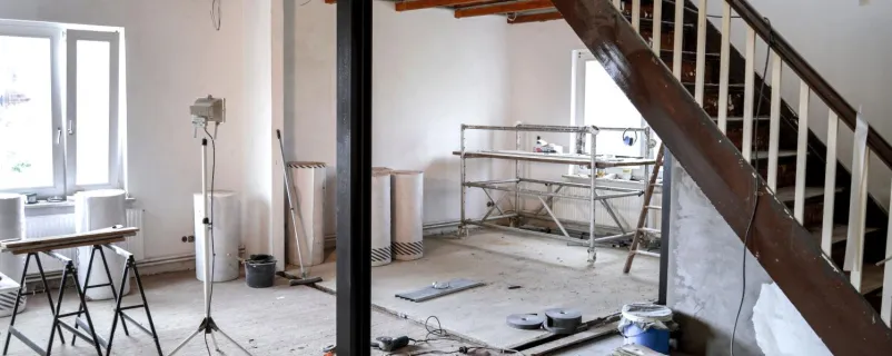 Innenumbau eines Hauses