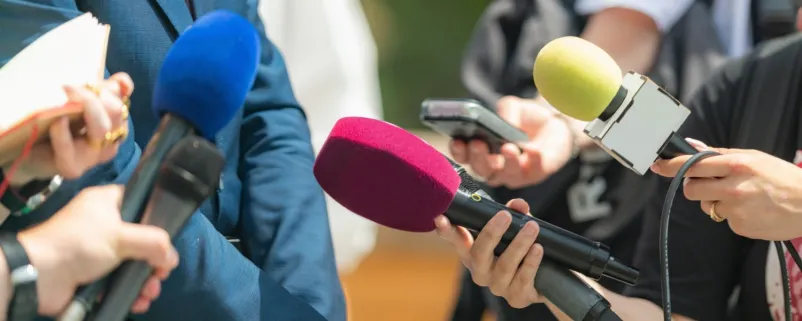 Mikrofone bei einem Interview
