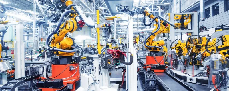 Roboter in einer Fabrik