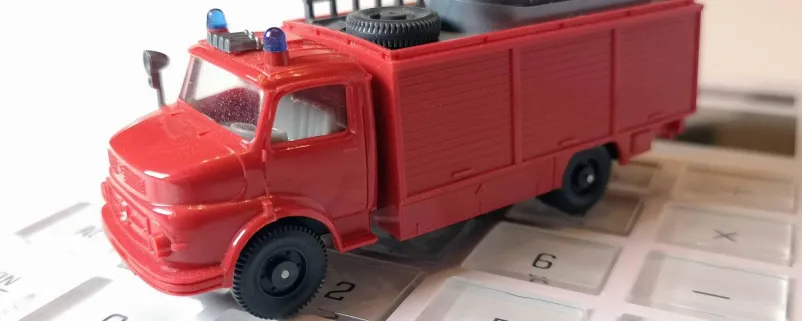 Plastik-Feuerwehrauto