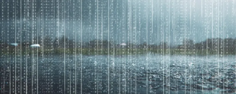 Regen in einer Landschaft