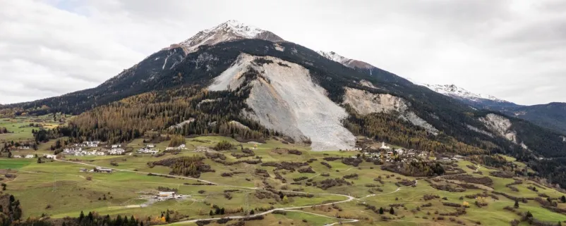 Der Bergsturz bei Brienz im Schweizer Kanton Graubünden