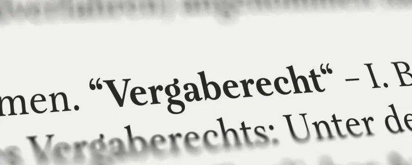 Das Wort Vergaberecht in einem Buch