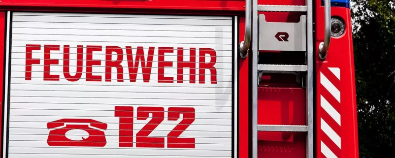 Feuerwehrwagen von der Seite