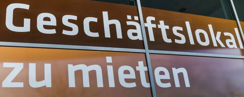 Schild Geschäftslokal mieten
