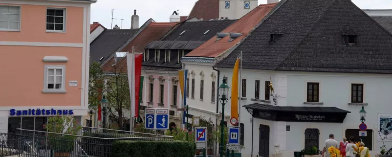 Blick auf Innenstadt im Burgenland